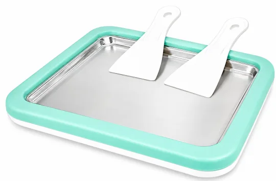 Climafusion stainless steel ice cream making plate, green