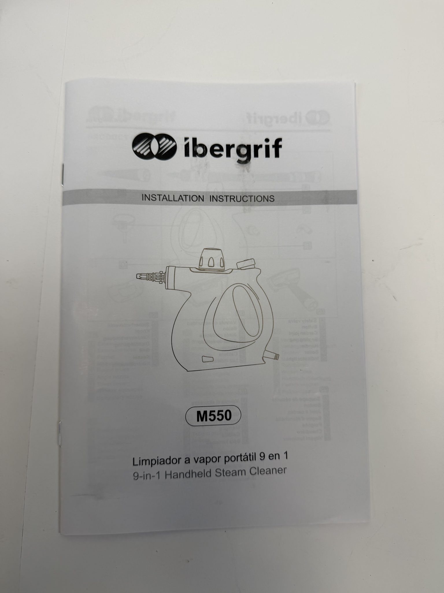 Ibergrif rankinis garų valytuvas 1050 W, 3 bar
