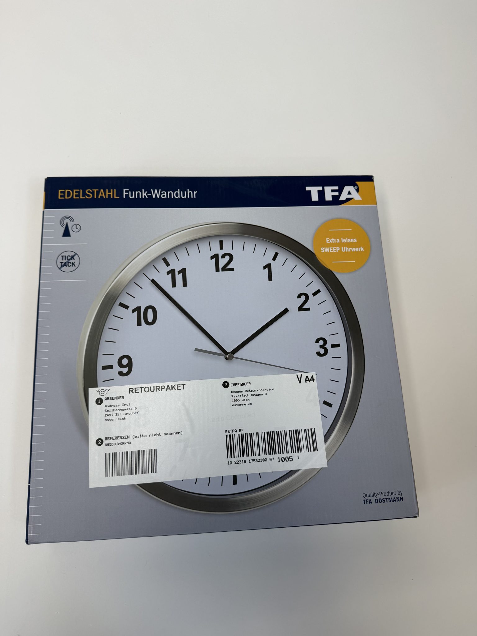 TFA-Dostmann sieninis laikrodis