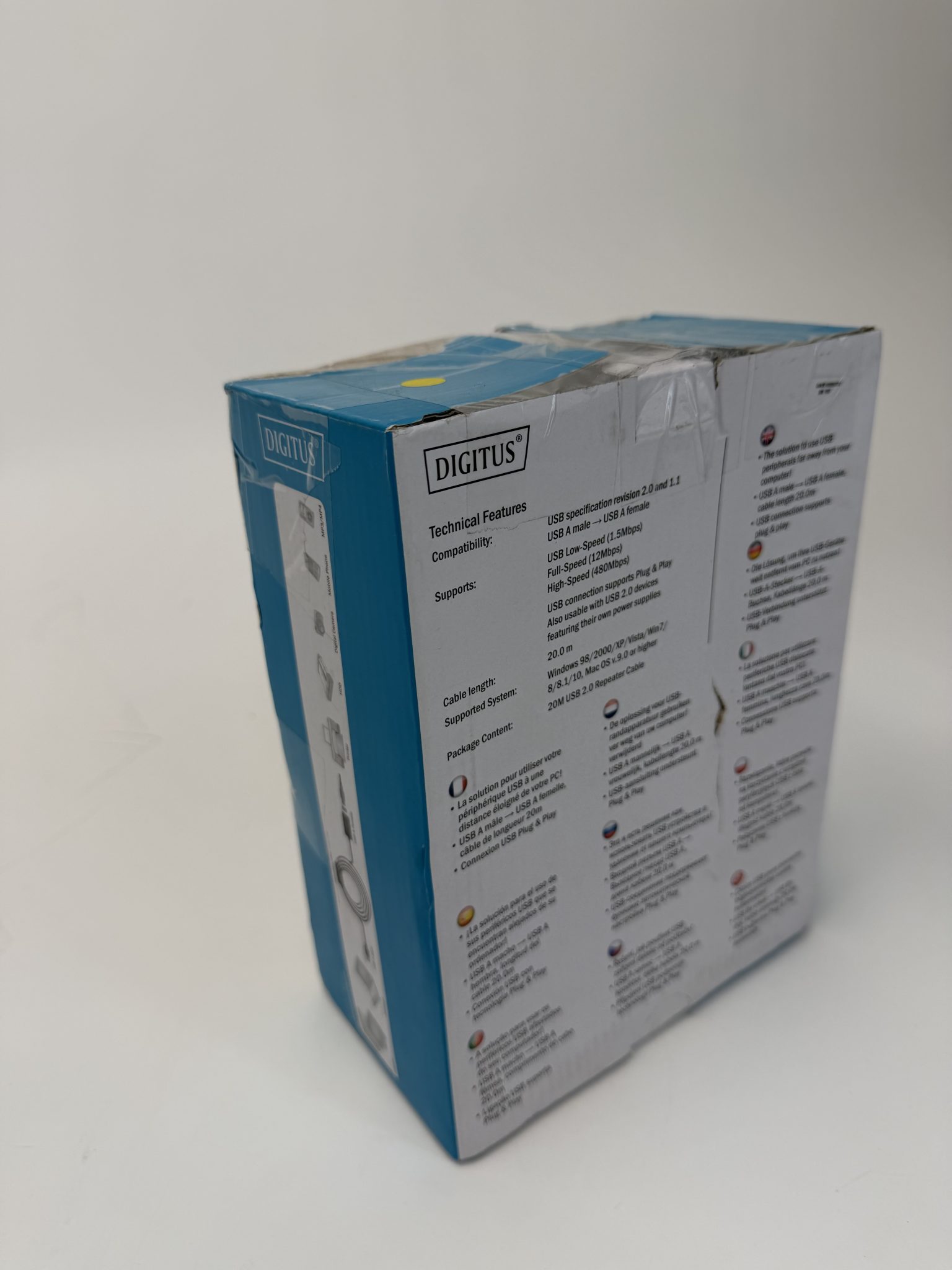 DIGITUS DA-73102 aktyvus USB 2.0 prailginimo kabelis, 20 m